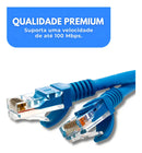 Cabo De Rede 10m Cat5e 10 Metros Azul Ethernet Lan Rj45 Boyu Cell