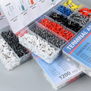 1200 Terminais Elétricos Tubular Ilhós Pre Isolado Para Fio Estojo 8 Modelos Diferentes Luatek Lwj-134