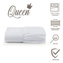 Lençol Queen avulso 200 fios com elástico branco liso Ravatex