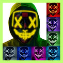 Mascara Led Neon Halloween Terror Cosplay Balada Carnaval Cor Verde