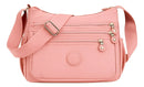 Bolsa Feminina Grande Transversal Impermeável Nylon Co Rosa