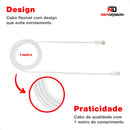 Cabo Carregador Turbo Tipo C Duplo Trançado Compatível Samsung S24 S23 S22 S21 Motorola Xiaomi LG iPhone 15 16 17 Pro Max Rápido Reforçado Alta Velocidade Newdragon Cor Branco