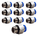 10 Conexão Pneumática Engate Rápido Reta Macho 1/4 Bsp X 8mm