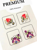 Kit 40 Adesivos De Unhas Arte Sedução Premium Decoração Unha Nail Art Manicure