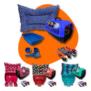 Kit Completo Gato Caixa Transporte Areia Colchonete Prem Azul