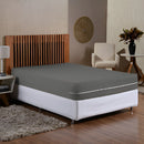 Capa para colchão casal malha ziper resistente rapido cor cinza Matex