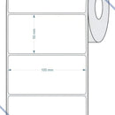 Kit 10 Rolos De Etiqueta 100x50 10x5 Couche Adesiva Zebra Cor Branco Desenho Impresso Sem Desenho