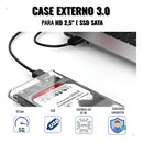 Case para HD Slim Externo Usb 3.0 Computador Ssd Hdd Sata 2.5 Notebook PC PS4 Transparente