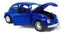 Carrinho De Ferro Fusca Clássico 1/32 Miniatura Coleção Cor Azul-escuro
