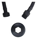 Engate Mangueira Flexível Preto/black Trançado Aço Inox 30cm