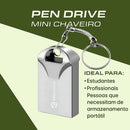 Pen Drive 128gb Usb 2.0 Mini Chaveiro Metal Resistente Alta Velocidade Seguro Eduimports