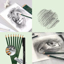 Kit Lápis Desenho Profissional + Caneta Ponta Fina Contorno