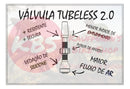 Válvulas Tubeless Bico Fino Presta 43mm Arstop Alumínio 2.0
