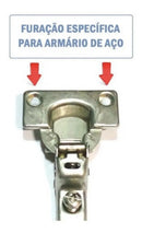 04 Dobradiças Para Porta Armário De Aço Itatiaia E Colormaq
