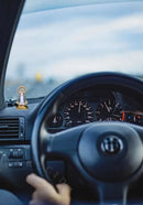 Kit 4 Imagem Santinha Aparecida Para Carro Strass Metal Mini Dourado/azul