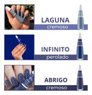 Kit 15 Esmalte Impala Combo Tons Azuis Rosas Coleção Inverno Sortidos