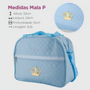 Kit Mala Maternidade Reforçada Impermeável Menino Menina Cor Azul Bebe