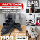 Extensão Elétrica 2 Metros Preto 3 Tomada Tripolar