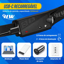 Kit 2 Lanterna De Cabeça Led Potente Pesca Mecânico Bike HW Camping Recarregável 6 Funções