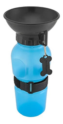 Bebedouro garrafa Pet Aqua Dog 500ml portátil garrafa cães e gatos cor azul