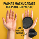 Protetor Palmar Luva Musculação Anticalo Ajustável Neoprene Preto Liso Ajustável