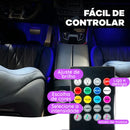 Iluminação Interior Neon Carro 12 Led Rgb Controle 12v Ritmo