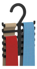 Kit 2 Cabide Porta Gravata Cinto Organizador Pendurar Cor Preto