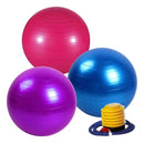 Bola de Pilates e Yoga Antiestouro 65cm para pessoas de até 300kg - Superfície Antiderrapante - cor AZUL