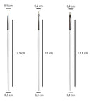 Kit 15 Pincéis Decoração De Unhas Gel Nail Art Branco Manicure Pedicure Alongamento Unha Gel Acrílico