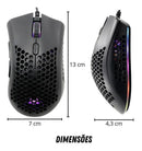 Mouse Gamer Colmeia Para Jogo Knup Rgb 7200 Dpi Cor Preto