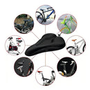 Capa Gel Banco Pedal Pulse Selim Assento Bike Almofada Forro Ajustável Regulável Anatômica Ciclismo Bicicleta Spinning Bmx Cor Preto
