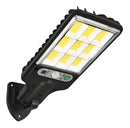 Mini Luminária Solar Goldensky Poste Rua Parede Refletor 108 Cob Sensor luz branca fria Cor Preto