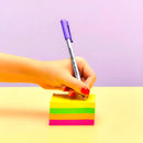 Bloco Adesivo Colorido 76x76mm Jocar 400 Fls Neon Post It