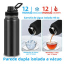 1200ml Garrafa Térmica De Pressão Cor Preto Conserva Bebidas Quentes E Frias Com Base Giratória Design Moderno ponte lar utilidades