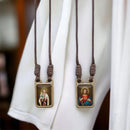 Escapulário Metal N Senhora Carmo E Sagrado Coração Jesus