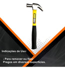 Martelo Unha Fertak Original 650g Profissional cabo Fibra 27mm NF