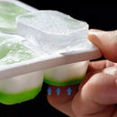 4 Formas De Gelo Silicone Com Tampa Rigida Fundo Flexível 12 Cubos Papinha Retangular Multiuso Lavável