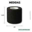 Kit Com 5 Unidades Atadura Elástica Bandagem Adesiva Hoppner Cor Preto