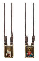 Escapulário Metal N Senhora Carmo E Sagrado Coração Jesus