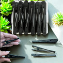 Kit 12 Presilha Clip Jacaré Prendedor De Cabelo Bico D Pato Cor Preto