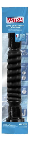 Sifão Extensivo Universal Preto 60cm Astra Ssum3