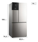 Geladeira Electrolux Frost Free Inverter 590L AutoSense 3 Portas Cor Inox Look (IM8S)