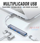 Hub Usb 4 Portas 3.0 Macbook Cabo Extensor Adaptador Mesa Computador Várias Portas 3.0 e 2.0 Pc Notebook Impressora Switch Ayann