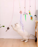 Brinquedo Elástico Interativo Divertido Para Gato De Porta Cor Lagarto Celofani Ratinho