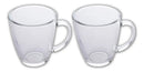 Kit 2 Canecas Transparentes 350ml Para Café Chá Cappucino