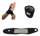 Munhequeira Magnética Turmalina Pulso Punho Dor Articul Preto