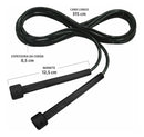 Corda de Pular Muvin Basics Tamanho Ajustável em PVC Corda de Saltos Com Velocidade Para Treino Funcional Exercícios Cross Training Academia Tamanho Máximo 3,15 Metros Cor Preto