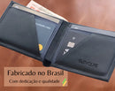 Carteira Masculina Horizontal Slim Cor Preto