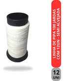 Linha De Pipa 100 Jardas Branca Pacote Com 12 Unidades - CCL Toys
