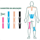 Fita Bandagem Elástica Adesiva Funcional Fisioterapia De Kinesio Tape Joelho Coluna Vertebral Ombro Ligadura Cor Sortida de acordo com a cor disponível em estoque
